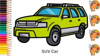 SUV Car - Sketch Art and Paint | Step by step tutorial | Pencil to Palette