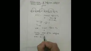 Fourier series expansion of half rectified cosine wave in hindi 