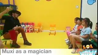 08- Magic game in ESL demo class| Magic bad flashcards game | Muxi's ESL game.