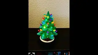 How to Glue Lights on a Vintage Ceramic Christmas Tree: A Final Glow Reveal 🎄💡