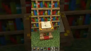 Minecraft SECRET ROOM in a BOOKCASE #shorts
