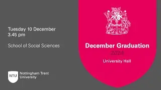 3.45pm - Ceremony 9: NTU Graduation 10 Dec 2024 - School of Social Sciences