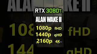 Alan Wake 2 - 1080p vs 1440p vs 2160p 4K - RTX 3080Ti + i9 9900k