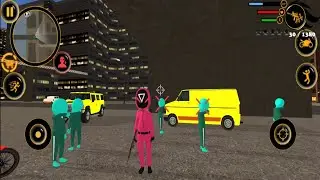 Squid Stickman Rope Hero Rescue Mission Crime Simulator