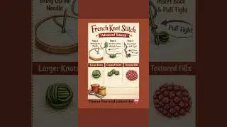 Master French Knot Stitch | Advance Level Embroidery | Drawing Tutorial