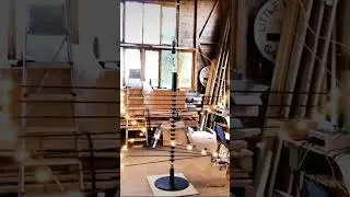 Kinetic energy mechanical lighting sculpture art installation