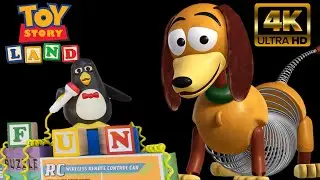 Slinky Dog Dash |  4K POV - 1st ROW Full ride Attraction  | Toy Story Land  Hollywood Studios