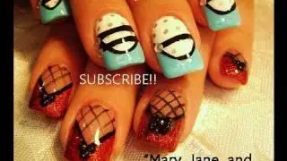 2 Nail Art Tutorials| DIY Mary Jane Shoes Inspired Designs!