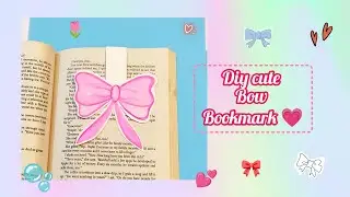 Diy cute bow bookmark 💕 How make a bow bookmark 🎀 with watercolors. #diy  #backtoschool