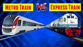 METRO TRAIN ANIMATION | LOCAL TRAIN ANIMATION | METRO TRAIN VS LOCAL TRAIN