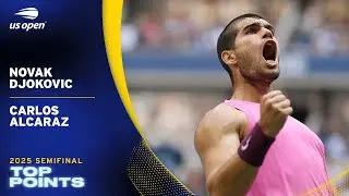 Carlos Alcaraz's Top Points vs. Novak Djokovic | 2025 US Open