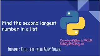 7. Find the second largest number in a list using Python
