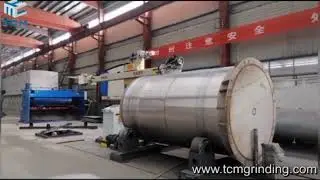 Pressure vessel storage tank polishing machine auto steel polishing machine from Trancar Industries