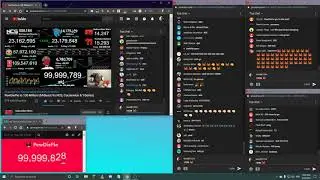 PewDiePie reaches 100,000,000 subscribers (with chat reaction)