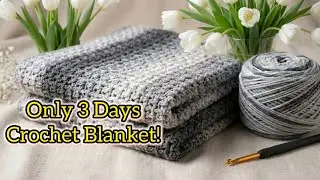 Only 3 Days! The Easiest and Most Beautiful Crochet Blanket Pattern