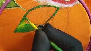 Beautiful Leaf 🌿 hand printing/ আজকে আমি খুব সহজে পাতার ডিজাইন টা করেছি