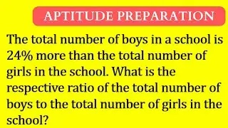 The total number of boys in a school is 24% more than the total number of girls in the school.