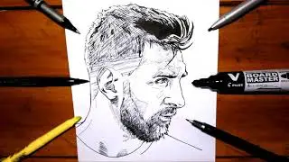Cómo dibujar a Lionel MESSI | Cómo dibujar MESSI