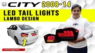HONDA CITY 2008-14 | LED TAIL LIGHTS | LAMBO DESIGN | FREE SHIPPING | AUTOGLAM | AGHON481TL