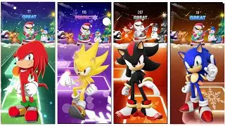 Sonic vs Shadow vs Silver 🌀  |Tiles Hop EDM Music Game (INSANE RUN!)