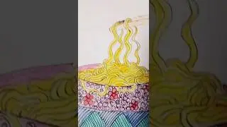 easy Maggie noodles doodle art#doodle #maggi #yippi #noodles #noodlesdrawing