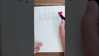 How to draw light poles in perspective