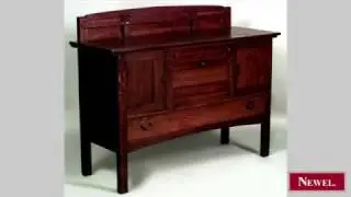 Antique American Mission oak sideboard with backrail  (