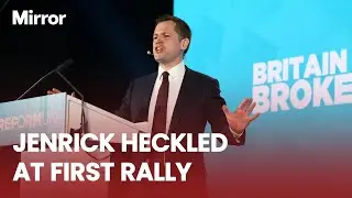 Robert Jenrick RATTLED as hecklers and lacklustre crowd PLAGUE first Reform UK speech