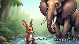 When we built a bridge together | Rabbit Squirrel & Elephant Teamwork Story
