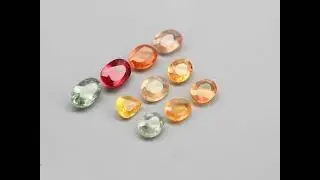 10pcs Lot 2.14ct total Oval & Pear Multi Color Sapphire & Ruby Gemstone, Songea