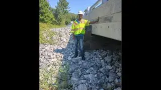 Final Inspection of a Newly Built Single Span Adjacent Box Beam Bridge.
