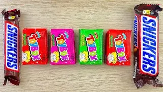 Rainbow Candy & Snickers | Visual Crunch Party 🌈🍫