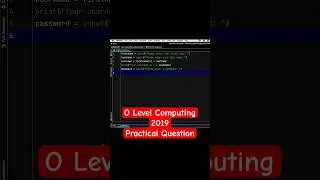 (O Level Past Papers) O Level Computing 2019 Paper 2 Task 2 