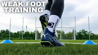 I Trained my Weak Foot for 1 hour / How to improve your Weak Foot in football
