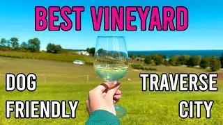 Traverse City Michigan - wineries, best vegan food, restaurants (tasting the wine at Mari Vineyards)