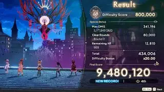 Madoka Magica Magia Exedra - Score Attack Rank 50 (Spindle Witch) 9.4 M Score