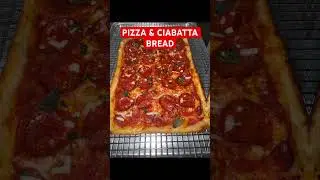 HOMEMADE PIZZA & HOMEMADE CIABATTA BREAD #cooking #recipe #pizza #viral #fyp #foodie #favoritedish