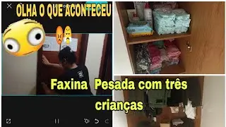 Vlog de Faxina/Rotina com tr&ecirc;s crian&ccedil;as/Dona de casa 🏡