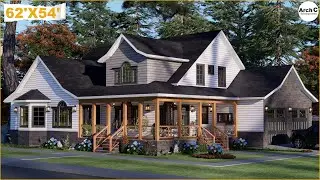[Basement] 2-Story Cottage Home Design | 5 Bedroom Floor Plan with Huge Attic Potential