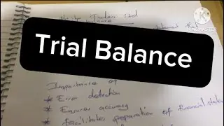 Trial balance preparation//Accounting