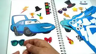OutfitDisney Cars 😍PAPER DIY😍Relaxing Sticker Book ASMR #car #paperdiy #outfit #asmr #satisfying 
