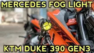 MERCEDES FOG LIGHT | KTM DUKE 390 GEN3 #ktmduke390 #mercedesfoglight #hjgfoglight #bikemodified #ktm