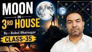 चंद्रमा खाना नंबर-3 ( Moon in 3rd house ) || Lal Kitab Astrology || By-: Rahul Bhatnagar , CLASS-35