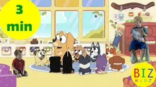 Bluey's Bob the Bilby book storytelling time. Bingo takes Bob the Bilby home from school - BIZ KIDZ