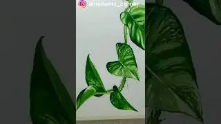 Watercolour Painting - Money Plant #art #anushartzcorner #shorts