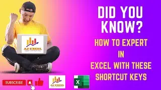 Very Important Shortcut Keys in MS EXCEL|25 Plus Most useful Shortcut Keys in Excel to become Expert