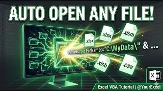 Excel File Opening with VBA Coding | VBA Automation |