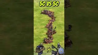 50 Elite Samurai vs 50 Elite Boyars (AoE2) #Shorts