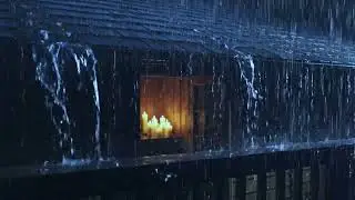 Barulho de Chuva para Dormir Bem e Profundamente - Som de Chuva Forte e Trovões no Telhado a Noite