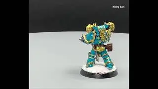 Figurine Alpha Legion Army in snow WARHAMMER